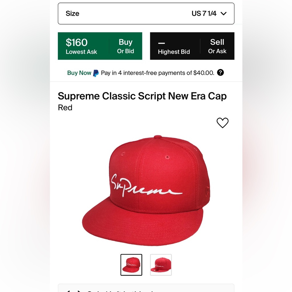 Supreme Classic Script New Era Cap Red